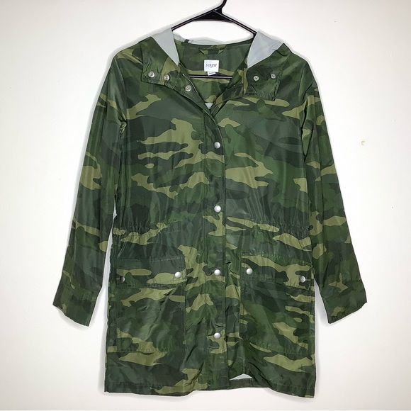 < J. Crew Camo Print Anorak Jacket > - Picture 2 of 7